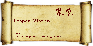 Nopper Vivien névjegykártya